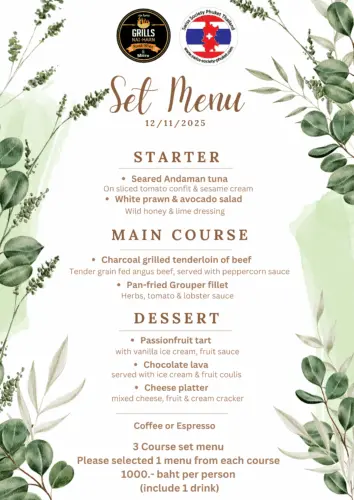 SSP Menu Grills Nai Harn 12 November 2025